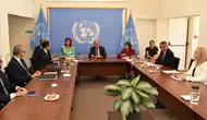 Ara bölgedeki üçlü görüşme başladı