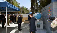 Guterres, Ledra Palace Otel önündeki BM anıtına çelenk koydu