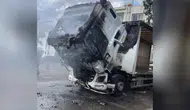 Küçük Kaymaklı’da tır yangını!
