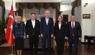 Türkiye ve KKTC meclis başkanları, Türkiye’nin Bişkek Büyükelçiliğini ziyaret etti