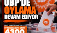 Saat 14.15 itibariyle oy kullanan üye sayısı; 4300
