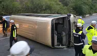 Ciklos’ta otobüs devrildi: 2 kişi yaralandı