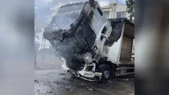 Küçük Kaymaklı’da tır yangını!