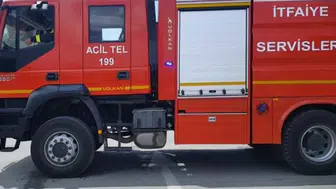 Lapta’da park halindeki araçta yangın!