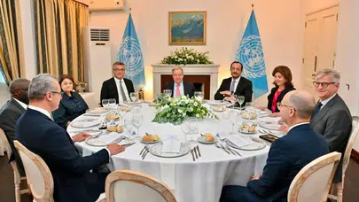 Erhürman, Guterres ve Hristodulidis akşam yemeğinde bir araya geldi