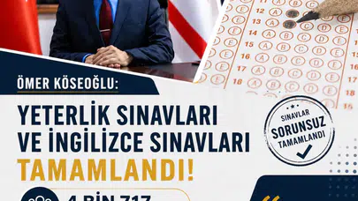 Ömer Köseoğlu: Yeterlik sınavları ve İngilizce sınavları tamamlandı, 4 bin 717 aday katıldı