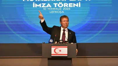 Ünal Üstel doğalgaz imza töreninde konuştu: Ne Avrupa vardır engel olacak ne de Güney